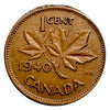 1940 1 Cent Canadian Penny circulé très bon état