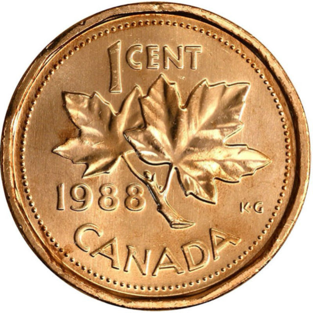 1988 Canada One Cent Copper Penny BU