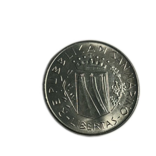 1981 San Marino 100 LIRE, Figure with Outstretched Arms UNC