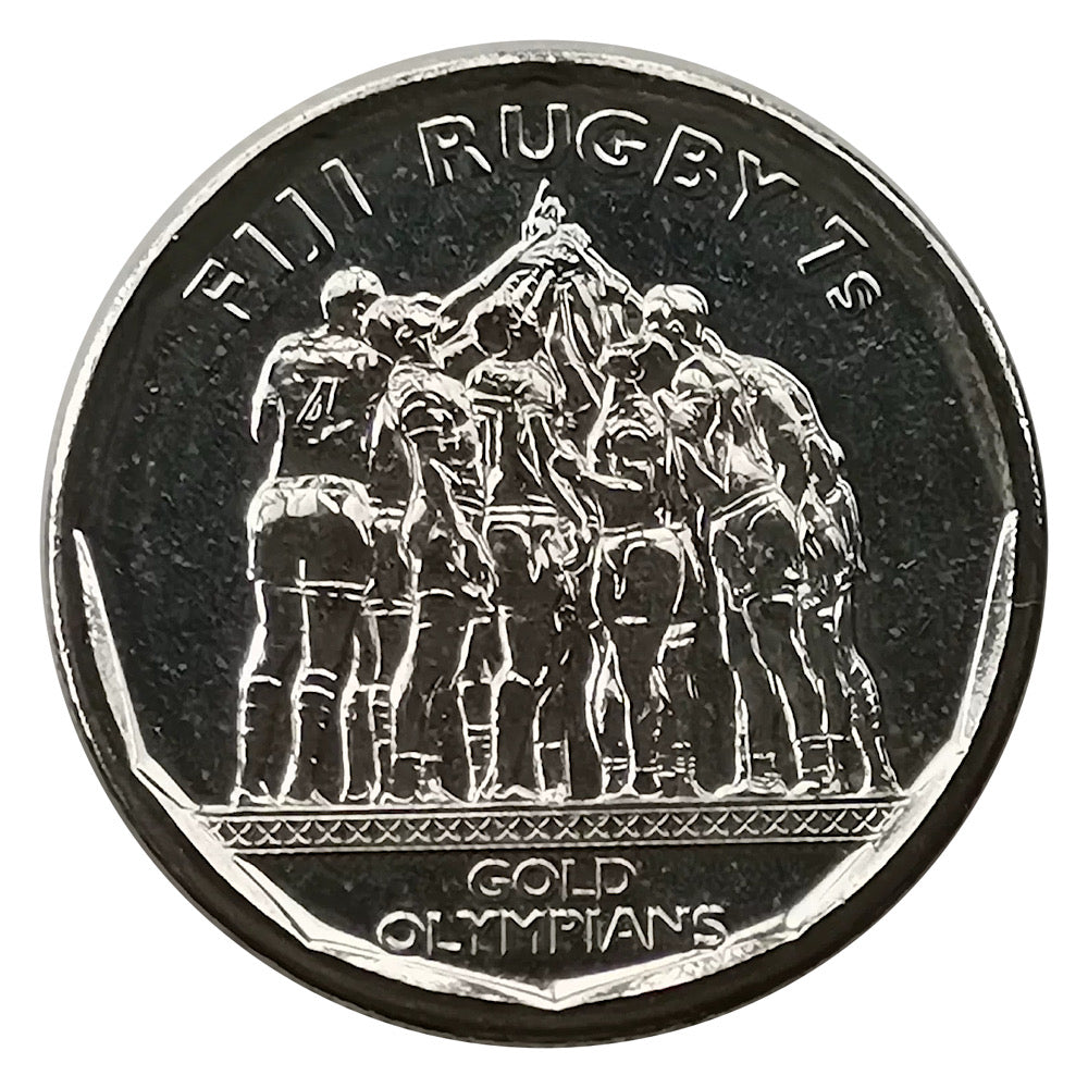 2017 FIJI 50 CENTS  RUGBY  Excellent Coin BU