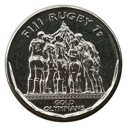 2017 FIJI 50 CENTS  RUGBY  Excellent Coin BU