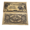 1942 Philippines Occupation Japanese government 5 Rupees Banknote VF