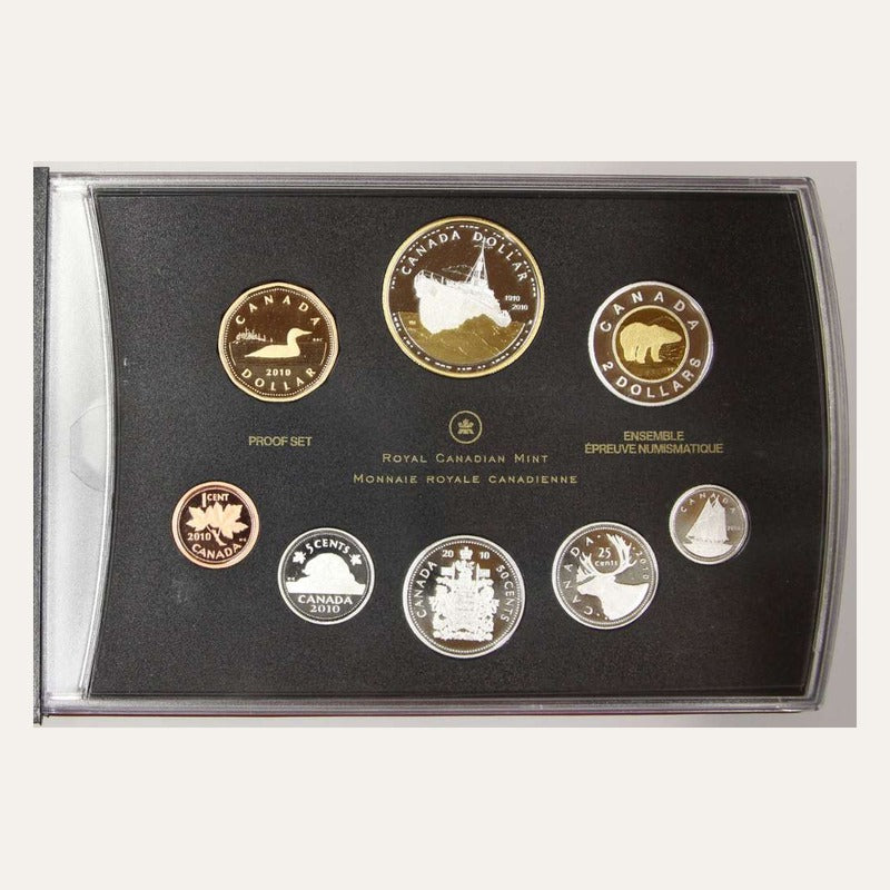2010 Canada Navy Centennial 8-Coin Silver Proof Set Gold-Plated RCM OGP