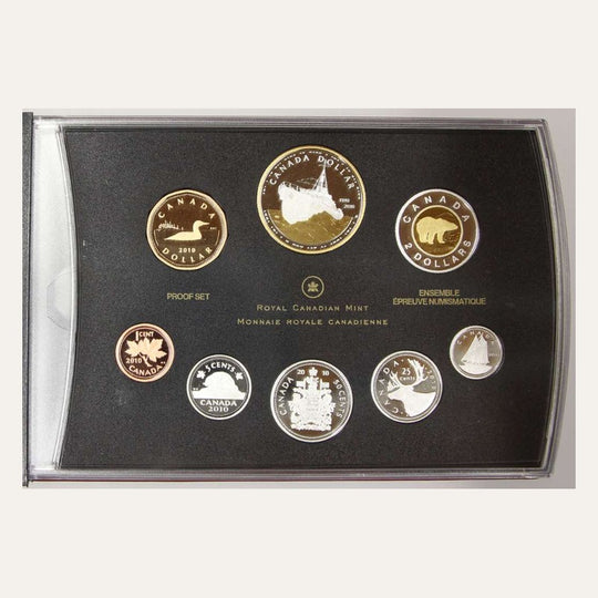 2010 Canada Navy Centennial 8-Coin Silver Proof Set Gold-Plated RCM OGP