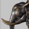 Luxury Abstract Elephant Head Sculpture – Modern Bronze Finish Decorative Statue