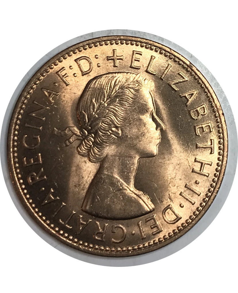 1967 Great Britain 1/2 P Penny - Beautiful Coin Original Luster BU