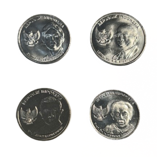 2016 Indonesia Rupiah Coin Set – 100 200 500 1000 Rupiah – Bank Indonesia BU