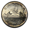 1952 Canadian Silver Dollar Coin No Waterline VF