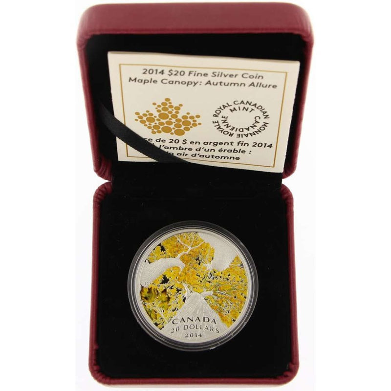 2014 Canada $20 Maple Canopy Autumn Allure 1 oz Silver