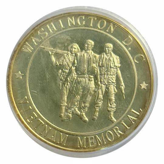 Lucky Craft Coin Washington DC Vietnam War  Medal in Capsule