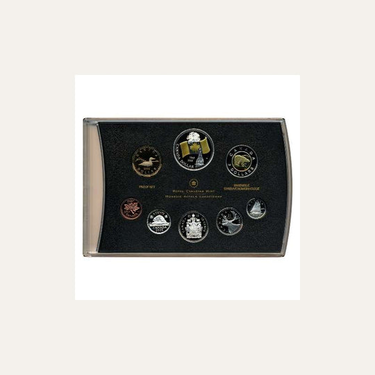 2005 Canada Flag 40th Anniversary 8-Coin Silver Proof Set RCM OGP