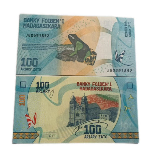 Madagaskar 100 Ariary 2017 P-97 UNC Banknote – Frosch