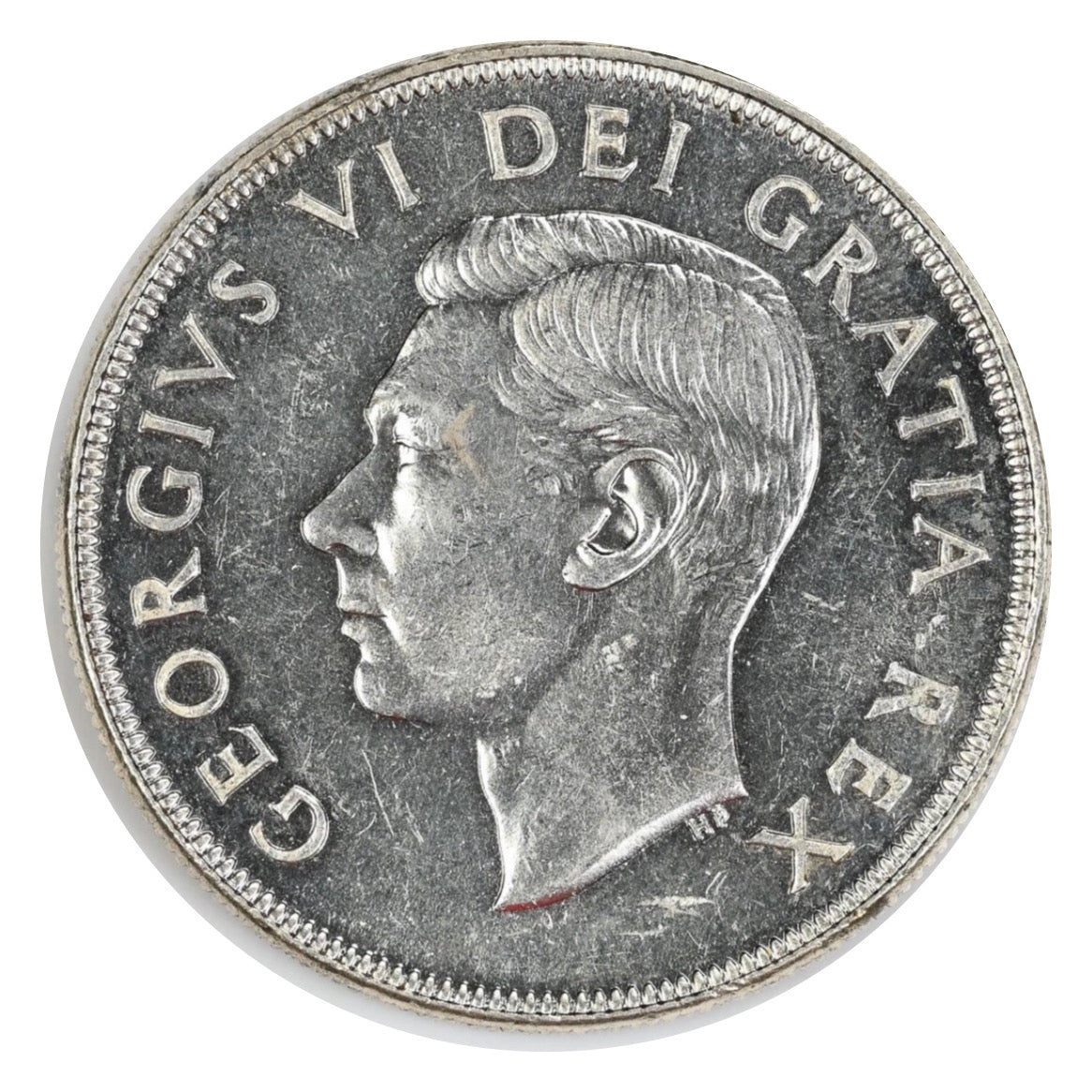 1952 Canadian Silver Dollar Coin Waterline  VF