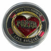 Lucky Craft Colored Coin Love The Game Heart Design  in Capsule