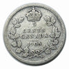 1905 Argent canadien 5 Cents Édouard VII