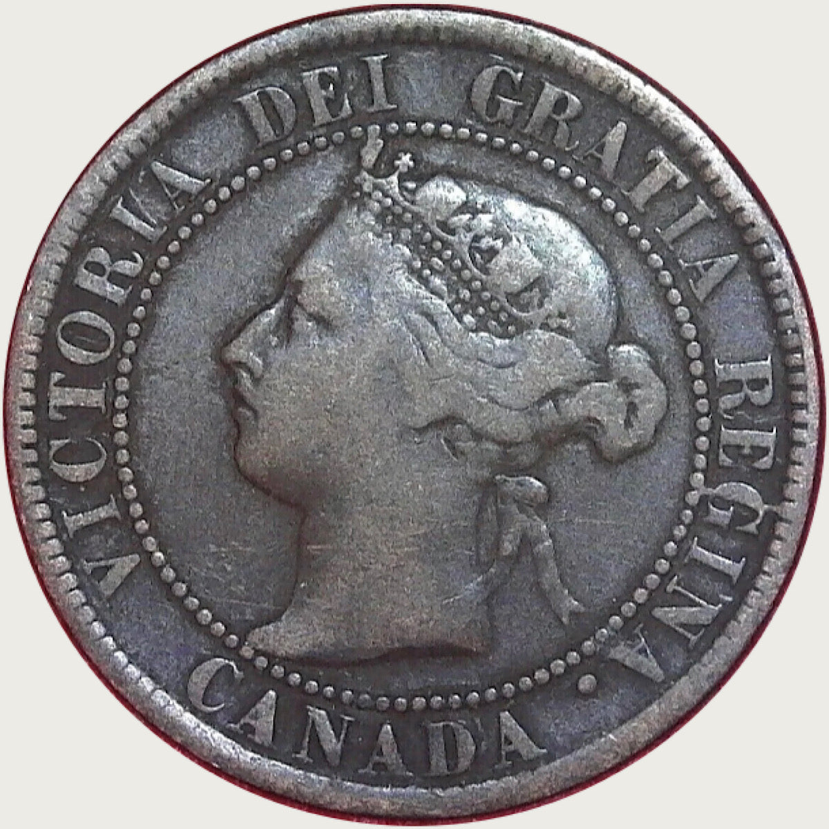 1893 Canada Large One Cent Coin Circulated high Grade CG