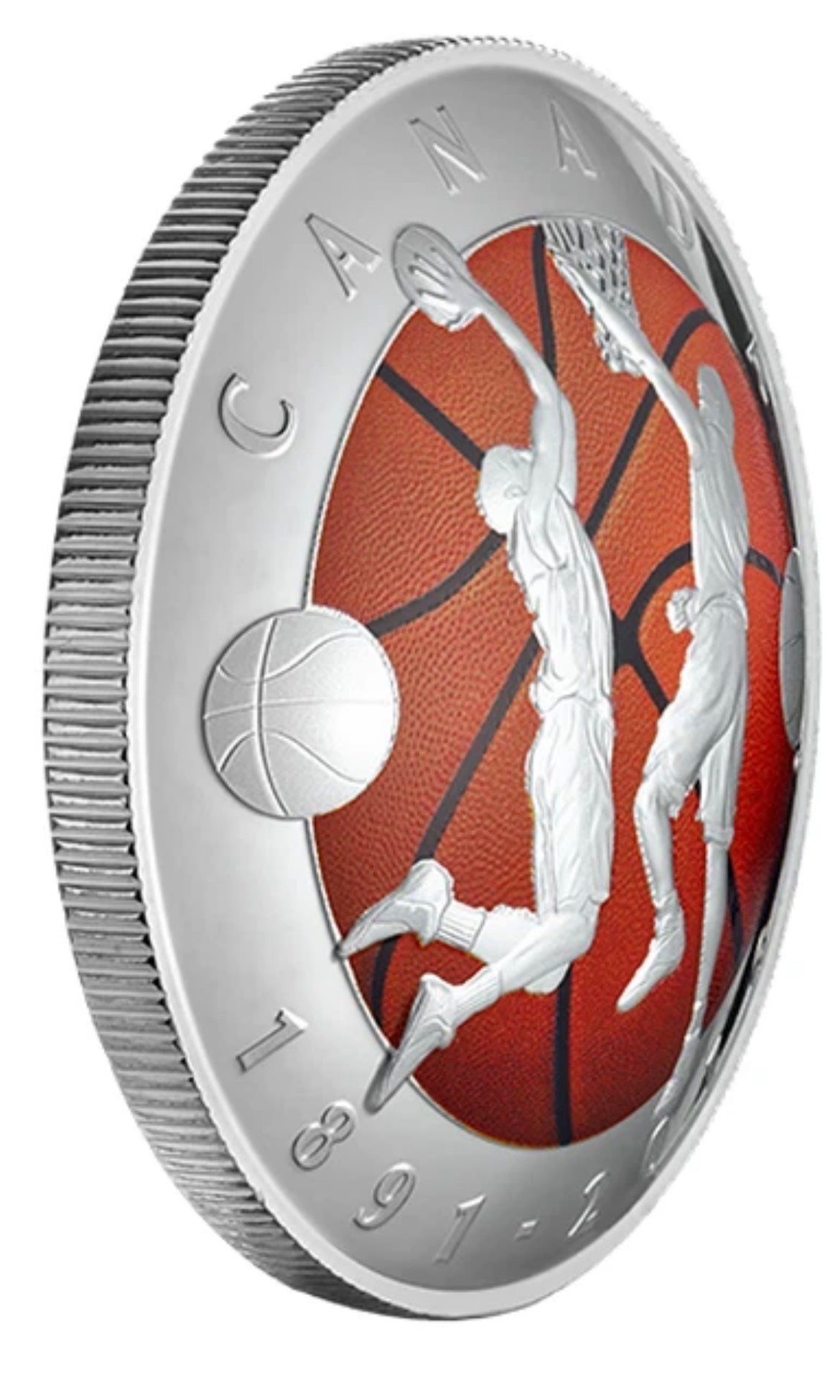 2016 Canada Silver  $25 Invention of Basketball 125th Anniv