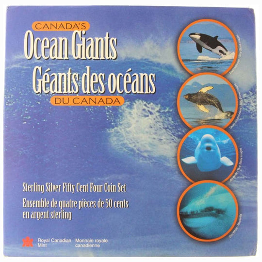 1998 Discovering Nature—Ocean Giants 4-Coin Silver Set