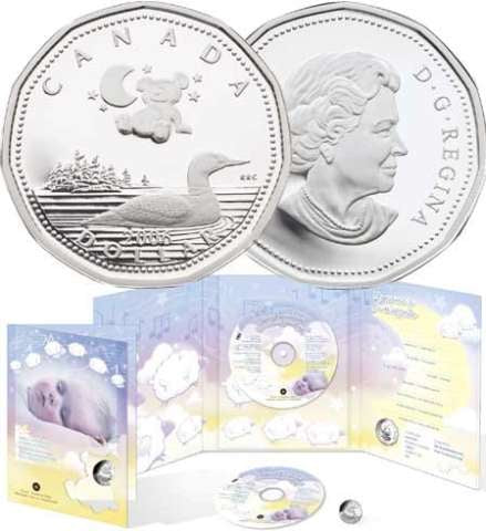 2006 Canada $1 Baby Lullabies Silver Proof Coin & CD Baby Gift Set