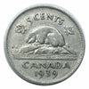 1939 Kanadische 5-Cent-Beaver-Nickel-Münze VF