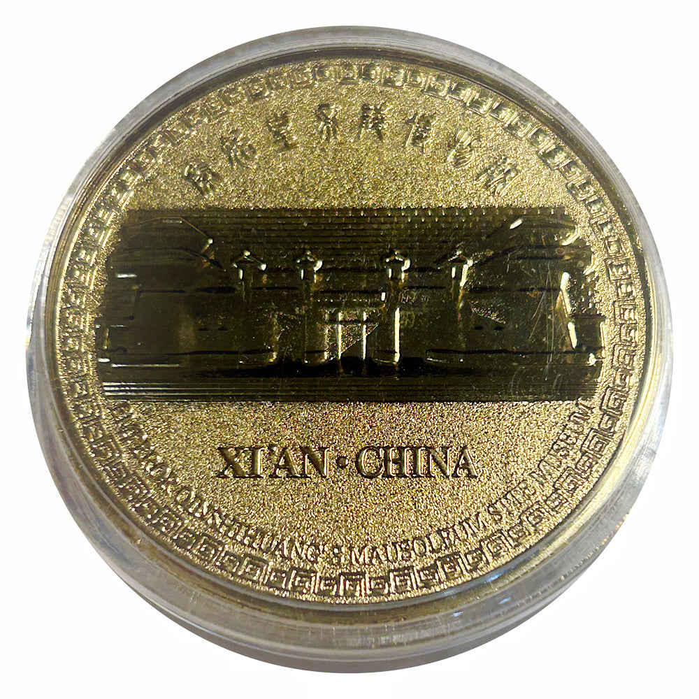 Lucky Craft Colored Coin Chinese Traditional Carriage Art in Capsule