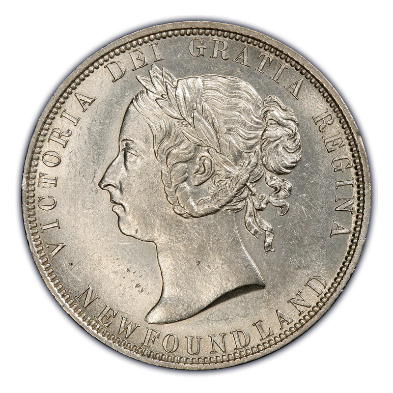 1882 H Canada Silver 50 cents Newfoundland (Victoria) Coin VG