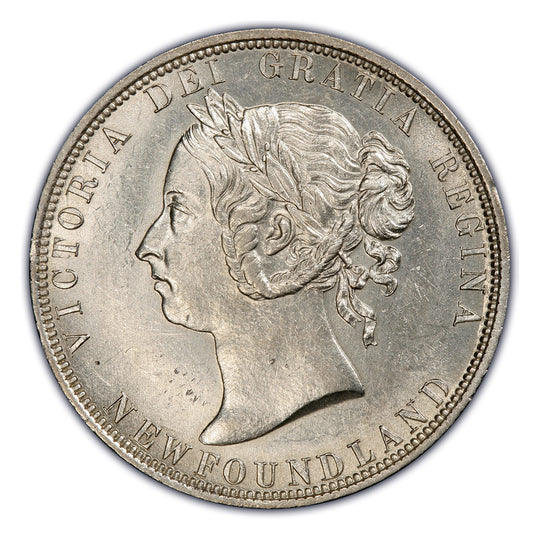 1882 H Canada Silver 50 cents Newfoundland (Victoria) Coin VG