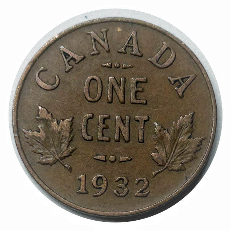 1932 1 Cent Canadian Penny Circulated VF Zustand