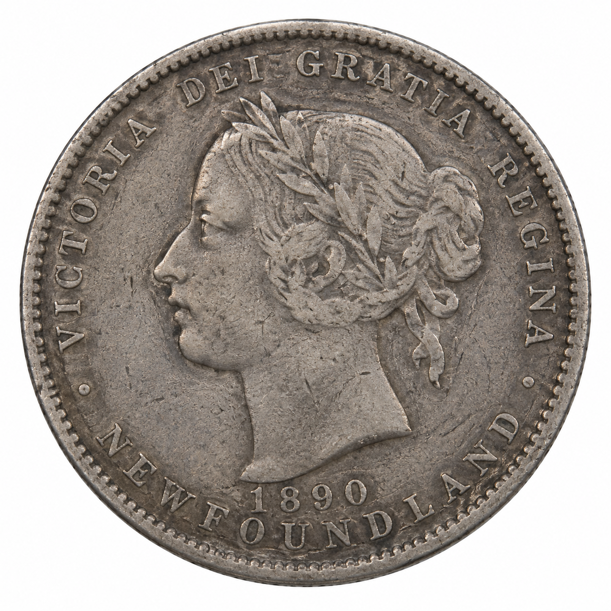 1894 Newfoundland 20 Cents Queen Victoria .925 Silver Canada VG