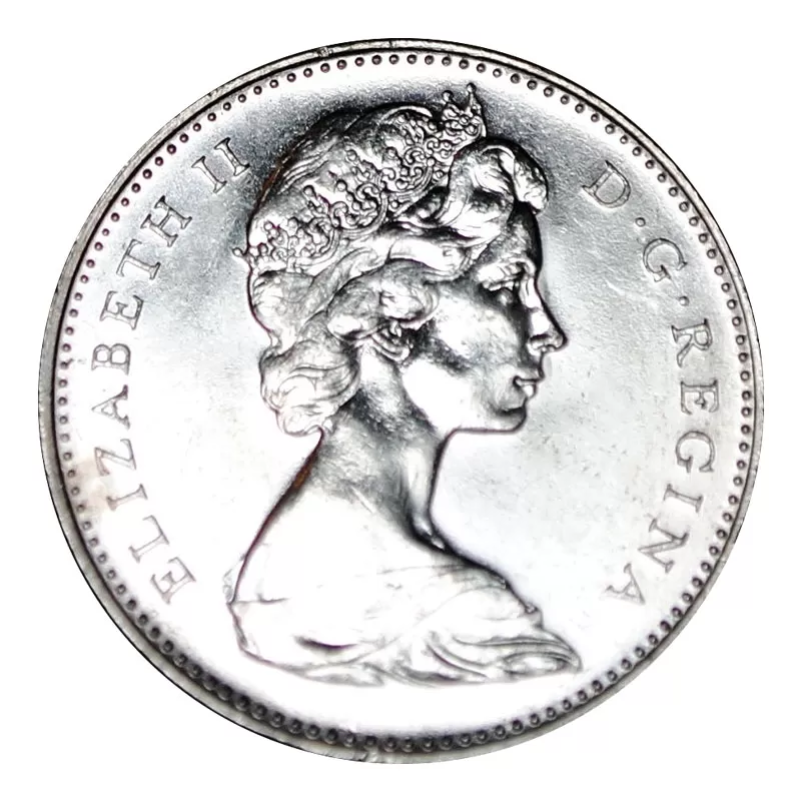 1966 Canadian Nickel 5 Cents Five Cents Beaver Coin BU