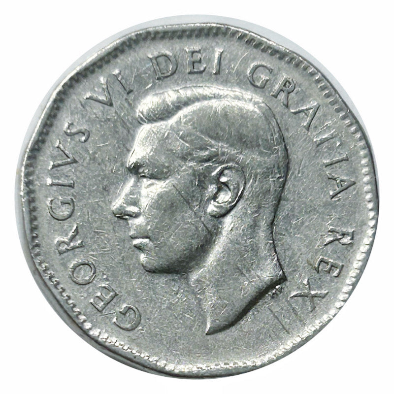 1944 Canadian 5-Cent Beaver Nickel Coin(Circulated) VF