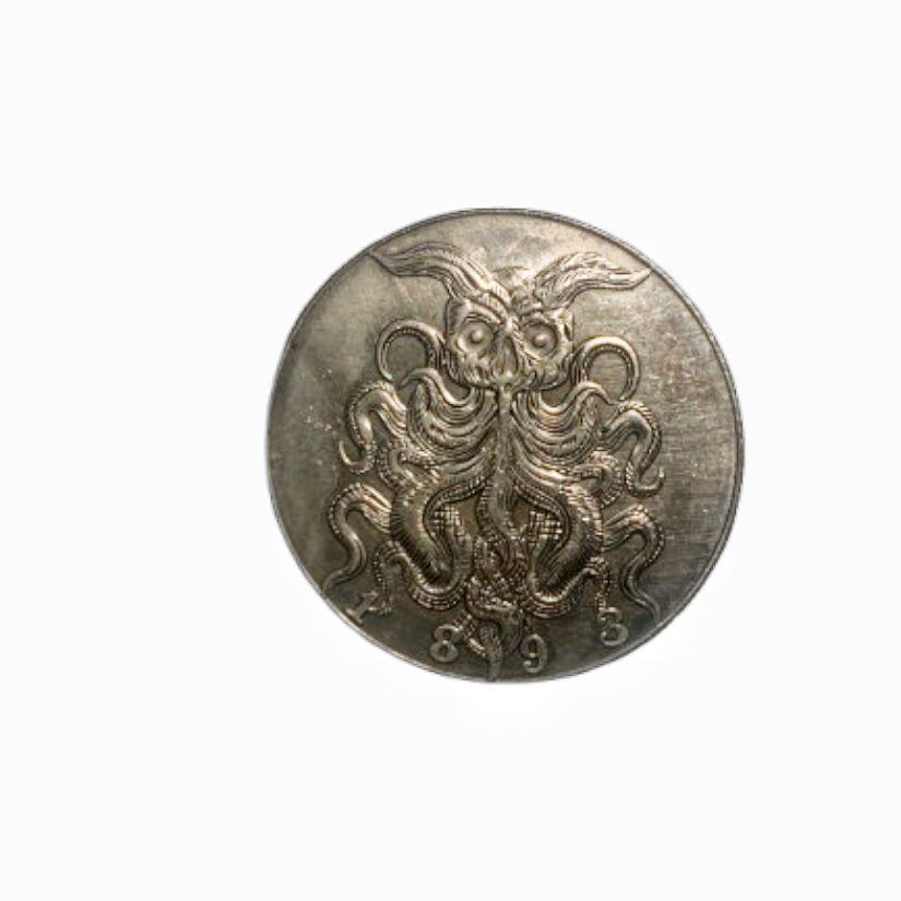 Copper Craft  Coin “Tentacle Demon  “40mm Hobo Nickel Big Coin