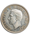 1947 Canadian Silver Dollar Coin Pointed 7  VF