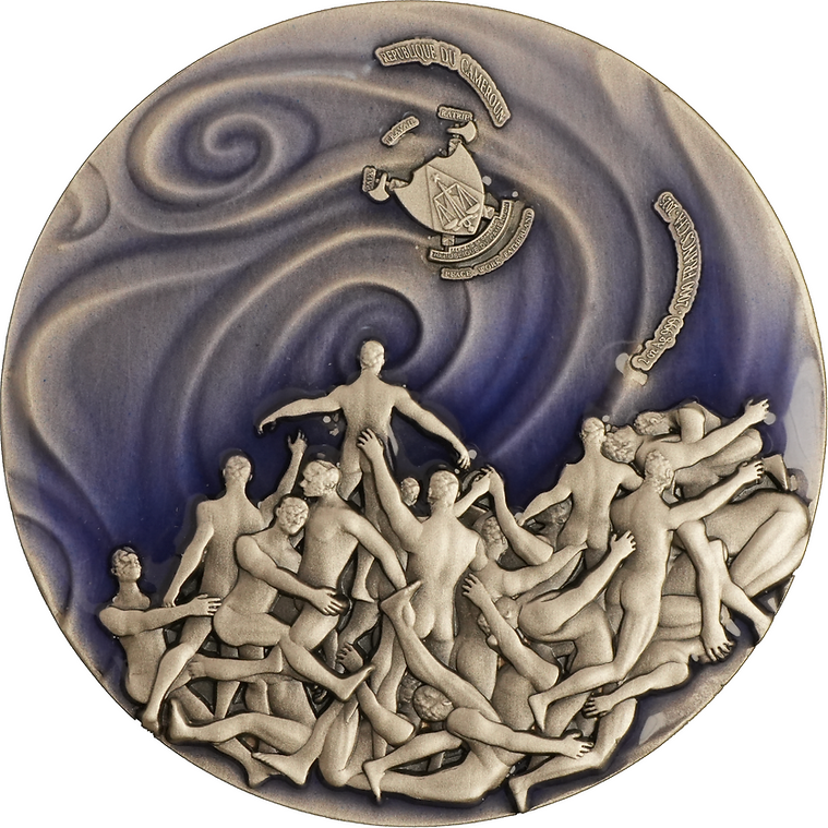 2025 Cameroon Magic Mushroom - 2oz .999 High Relief Silver Coin - 2000 Francs