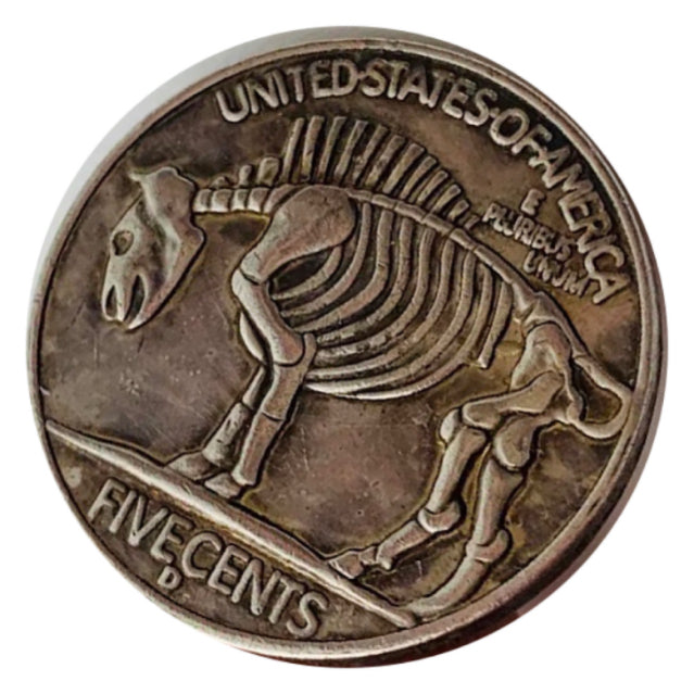 Copper Craft  Coin “1937 Noose & Building  “23mm Hobo Nickel Coin