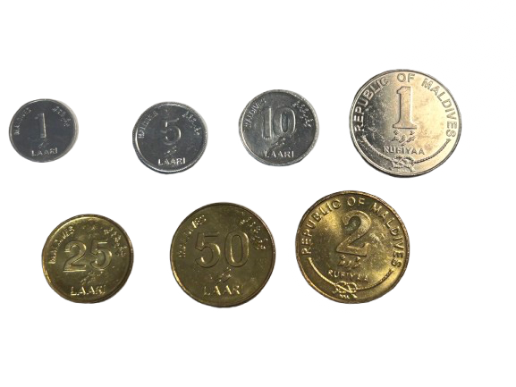 Maldives Coin Set – 1 5 10 25 50 Laari & 1 2 Rufiyaa – Full Denomination Lot