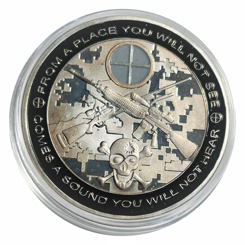Lucky Craft Coin Cute Military Sniper Skull in Capsule