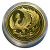 Lucky Copper Coin Phoenix Design in Plastic Capsule