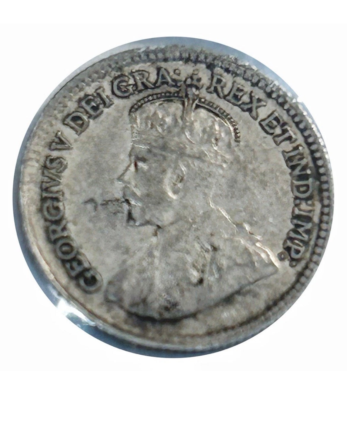 1911 Kanada Silber kleine 5-Cent-Münze – VG/F
