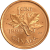 1999 Canada One Cent Copper Penny   BU