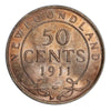 1911 Canada Silver 50 cents Newfoundland  Coin VG