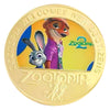 Zootopia 2 Judy Hopps & Nick Wilde Colorized Gold-Plated Collectible Coin Token