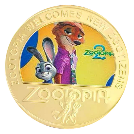 Zootopia 2 Judy Hopps & Nick Wilde Colorized Gold-Plated Collectible Coin Token