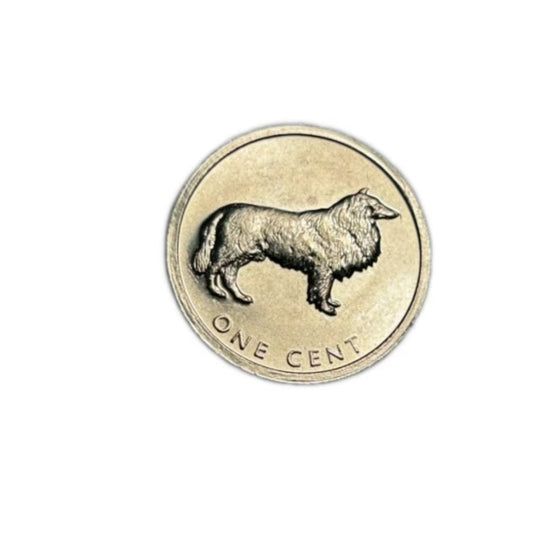 2003 Cook Island  One Cent DOG  Collie  Coin UNC