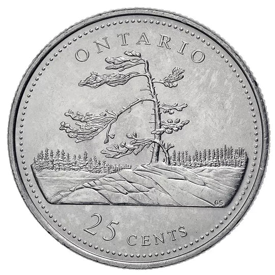 1992 Canadian 25-Cent Alberta Confederation 125th Anniversary/Provincial Quarter Coin UNC