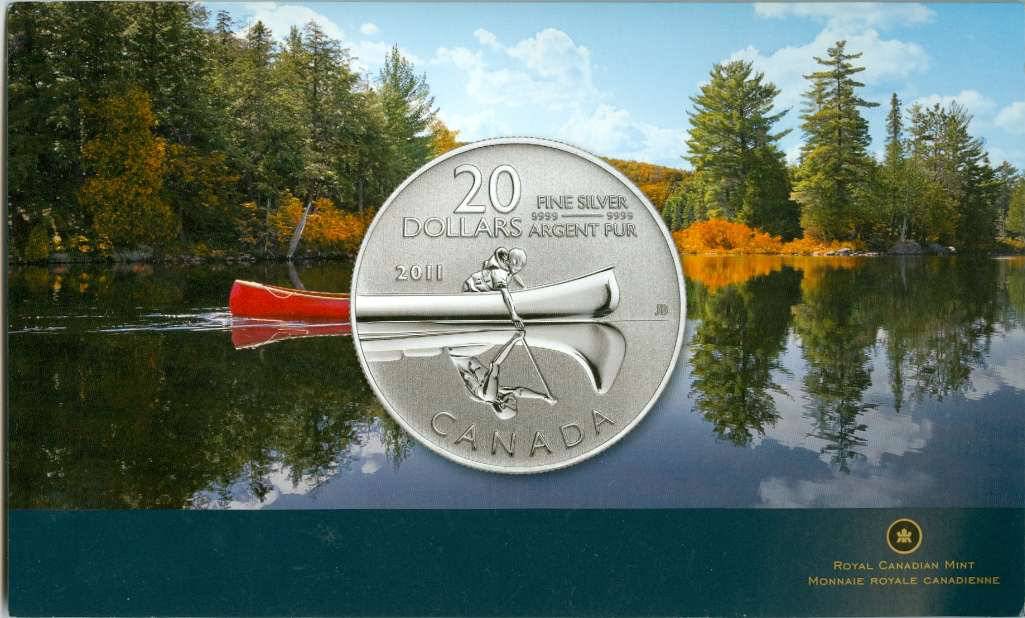 2011 Canada Silver  $20 Canoe - 20 for 20 SP .256oz