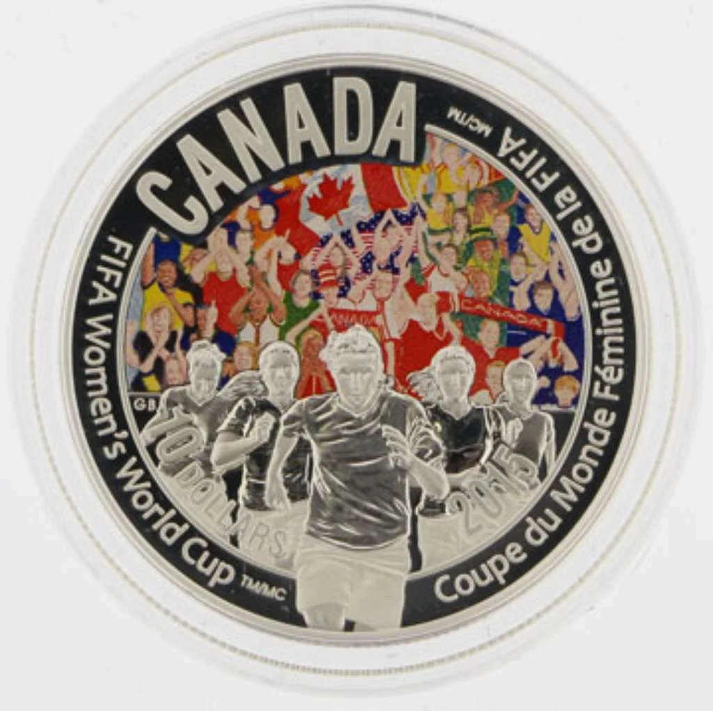 2015 days Canada Silver  $10 FIFA Women World Cup - Go Canada Go