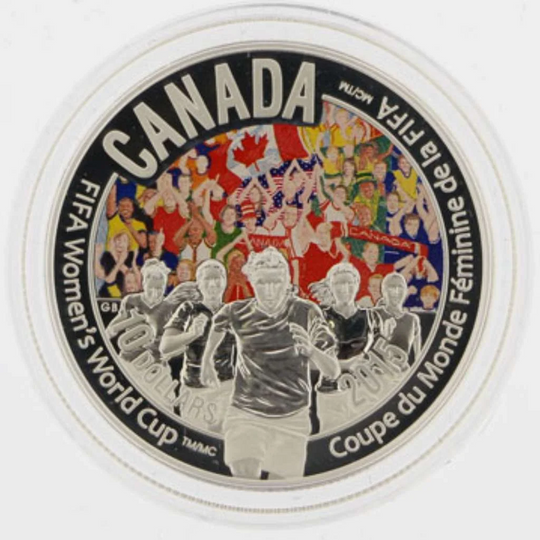 2015 days Canada Silver  $10 FIFA Women World Cup - Go Canada Go