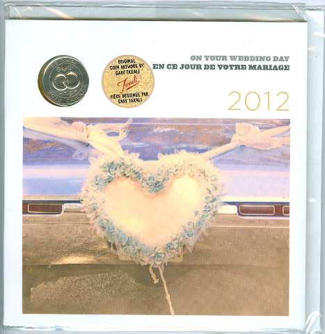 2012 Canada On Your Wedding Day 7-Coin Gift Set Wedding Rings Heart 25c