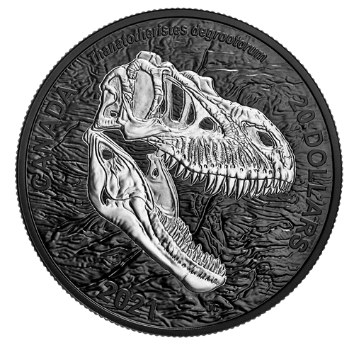 2021 Canada Silver $20 Reaper of Death - Discovering Dinosaurs